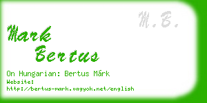 mark bertus business card